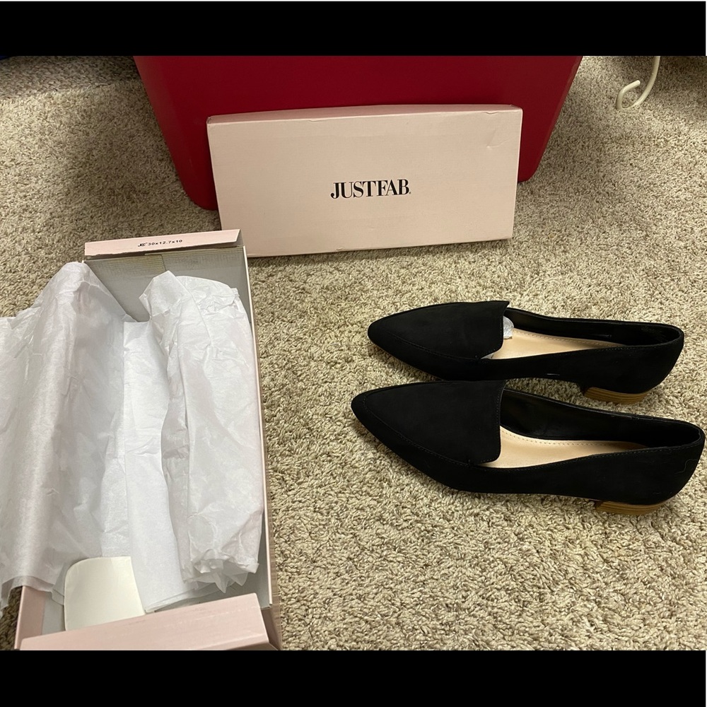 Just fab black loafers
